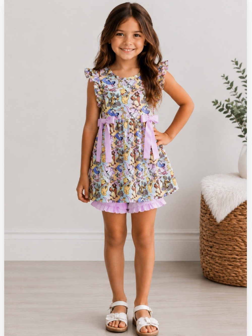 New Boutique Winnie the Pooh &‎ Friends Set Dress Ruffle Shorts Disney Parks